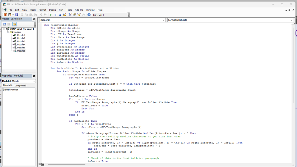 bullet point automation