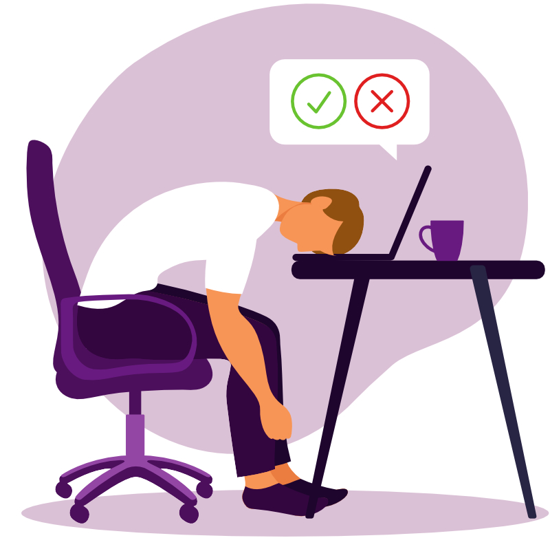 Person fatigued from reviewing AI output