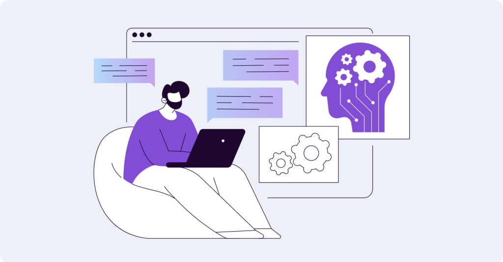 AI coaching: a learner practicing with personalized AI feedback